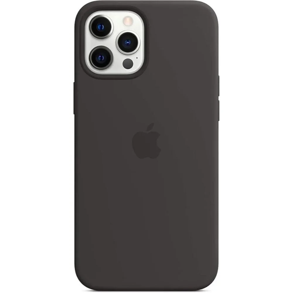 Genuine Apple iPhone 12 Pro Max Silicone Case with MagSafe Black